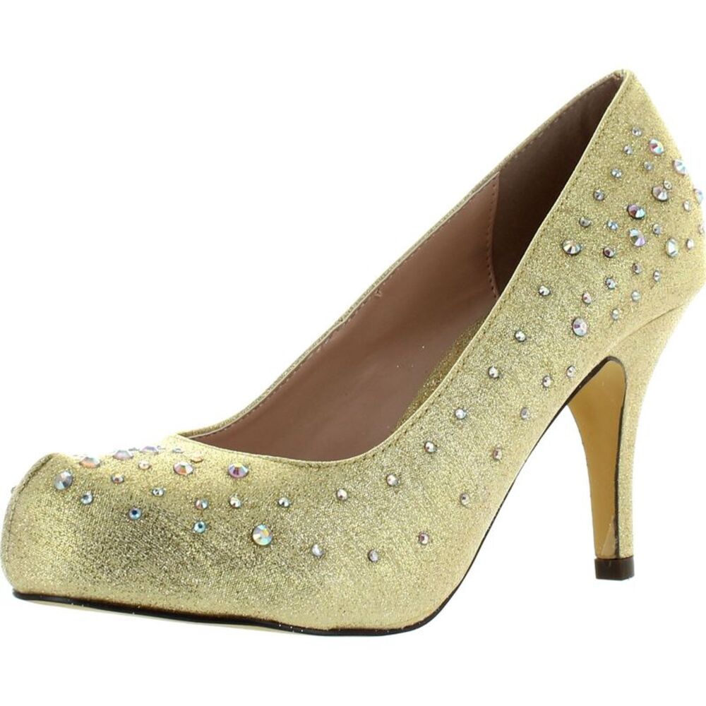 Celeste Dress Shoes Sanyo-01 Gold Womens pumps-shoes 7 NEW